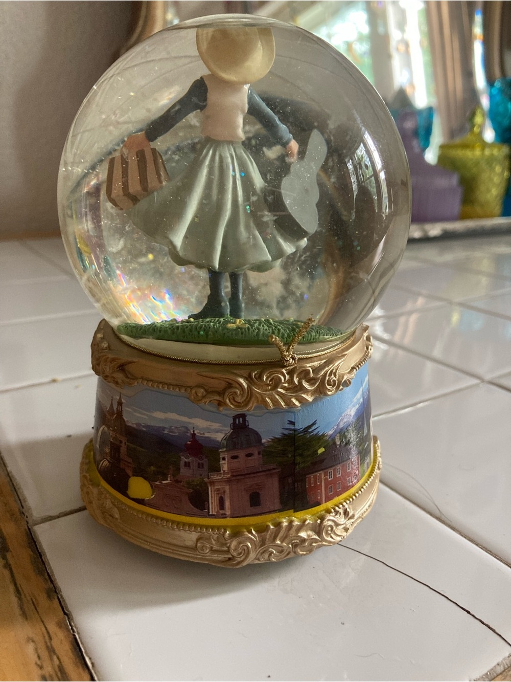 The Sound of Music Branded Snow Globe - White & Gold Accents - Picture 8 of 13